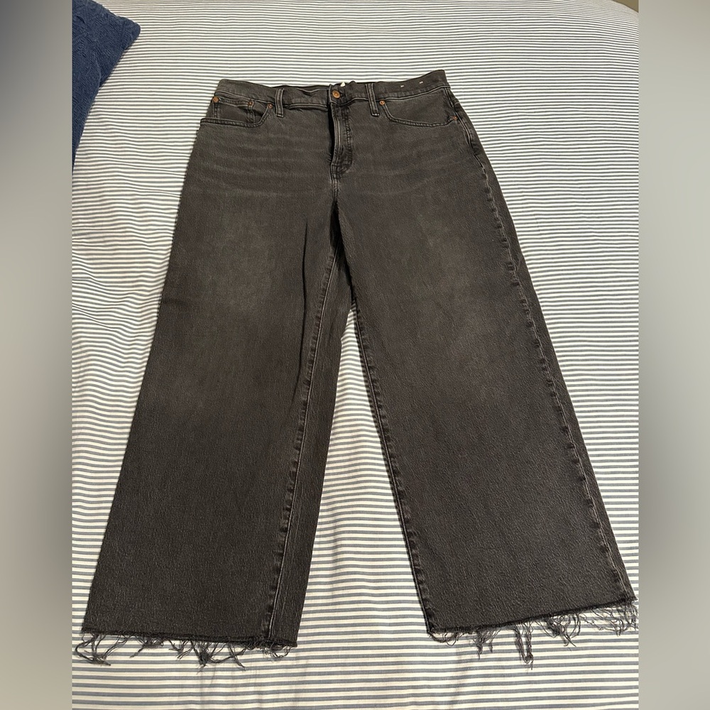Madewell The Perfect Vintage Wide-Leg Cropped Jean, Size 31